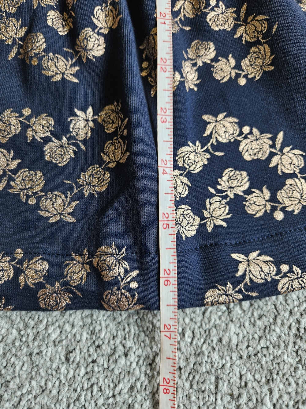 Crewcuts Girls Floral Long Sleeves Sweatshirt Dress, 8, Blue/ Rose Gold - Picture 10 of 11